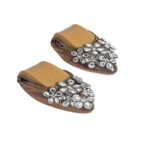 Ženske pumpice za cipele s ravnim potplatom udobne cipele Ležerne mekane mokasine prozračne sa šiljastim nožnim prstima smeđe 10