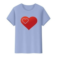 Muške košulje za Valentinovo s kratkim rukavima Za Valentinovo Slatki pulover s okruglim vratom majica bluza