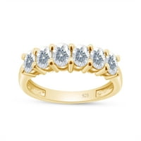 0. Moissanite okruglog kroja izrađen u laboratoriju dijamantne polovice vječnosti, zaručnički prsten za žene od 14k žutog zlata presvučen