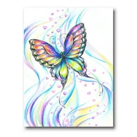 Iridizirani šareni leptir slikati platno umjetnički tisak