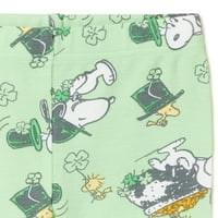 Kikiriki Snoopy Toddler Boys St. Patricks Day Top i hlače, dvodijelni set pidžama, veličine 12m-5T