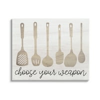 Odaberite svoje oružje kuhinjski pribor Hrana i piće Galerija slika ispis na platnu zidna umjetnost