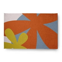 4 '6' Jednostavno tratinčica podebljana cvjetova Moderna i suvremena prostirka Chenille Area, savršena narančasta