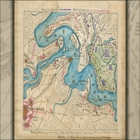 Galerijski plakat 24, M. 36, karta Zemlje, Harrison Landing, Virginia, 1865