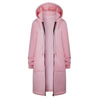 Ženska jakna s kapuljačom srednje duljine, Plus veličina Plišana jakna za hladno vrijeme
