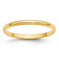 Polukružni prsten od žutog zlata, veličine 13,5