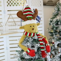 Preslatki Topper za božićno drvce Djeda Mraza sa šeširom i udobnim ručkama, slatki božićni Topper za božićno drvce Djeda Mraza za