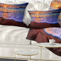 Dizajnerski šareni zalazak sunca nad prekrasnom obalom-jastuk za bacanje na morsku obalu-12.20