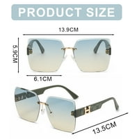 Kvadratne sunčane naočale bez okvira, personalizirane modne sunčane naočale s velikim okvirom, izrađene od-stil: 93;