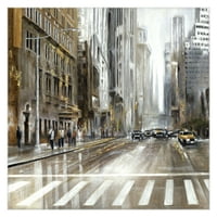 Umjetnička galerija remek -djela New York City Rush Hour Square Emily Williams Canvas Art Print 35 35