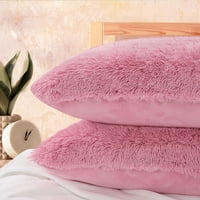 Jedinstvene ponude Fau krznene jastučnice s patentnim zatvaračem, kraljem, ružičastom