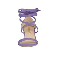 Jedinstvene ponude ženskog otvorenog nožnog prsta čipkaste sandale s visokim blokovima visokih bloka