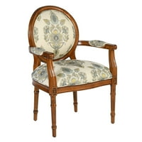 Vintage Blagovaonska stolica za dnevni boravak, tapecirana tapecirana stolica za blagovaonicu, smeđa