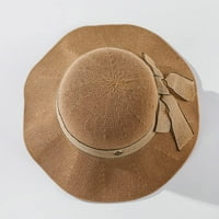 Panamske ženske šešire za sunčanje na plaži s UV zaštitom moderan slatki luk prozračni i izdržljivi povremeni vodootporni šeširi