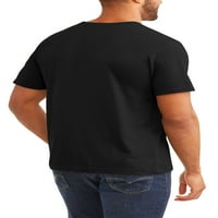 Muški i muški veliki kratki rukav izduženi rub majice, do veličine 3xl