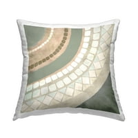 Stupell Industries Mozaic bež tonovi zemaljskog tona tiskani dizajn jastuka za jastuk od Flore Kouta