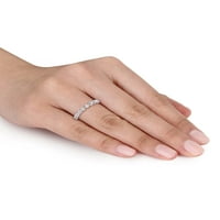 Prsten za vječnost u bijelom zlatu s dijamantom od 14 karata.