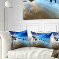 Dizajnirati Oblačno nebo nad Moeraki gromadima - jastuk za bacanje fotografija - 16x16