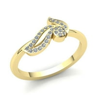 1 karatni prirodni okrugli dijamant, zaručnički prsten za mladence za žene od 10 karatnog ružičastog, bijelog ili žutog zlata