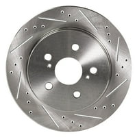 Stražnji kočioni diskovi s bušenim utorima srebrni i metalni komplet pločica za zamjenu na strani vozača i suvozača za 9200 mn-2013-mn