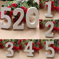 0-bijeli drveni brojevi ukrasi za svadbene zabave Kućni dekor hotela rekviziti za fotografiranje