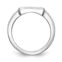 14k dijamantni zaručnički prsten od bijelog zlata, veličina prstena 6