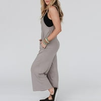 Ženske hlače u boji, jednobojne, jednoredne, dugmad, visokog struka, široke hlače, široke hlače od pamuka i lana