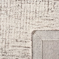 Apstraktni vuneni tepih s geometrijskim uzorkom, 2'34', Siva slonovača