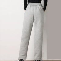 & / Modne casual ženske jednobojne hlače visokog struka koje zadržavaju toplinu duge hlače pune duljine tajice