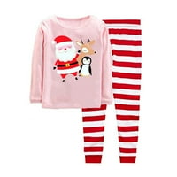 Božićna odjeća za spavanje za dječake i djevojčice pidžama Set od 2 komada dječja pidžama s božićnim uzorkom pamučna dnevna odjeća