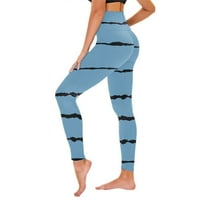 Kompresijske hlače Ženske Ležerne joga hlače s printom široke ravne duge hlače visokog struka Ljetna rasprodaja 12