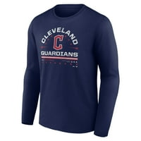 Muški fanatici markirani mornaricom Cleveland Guardians Team Majica s dugim rukavima