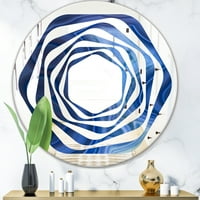 Dizajnersko moderno zidno ogledalo 24 24 u plavoj boji