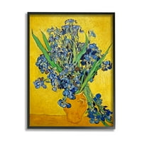 Vaas je upoznao Irissen Vincent Van Gogh slika cvijet irisa slika u crnom okviru umjetnički tisak zidna umjetnost, dizajn 91000