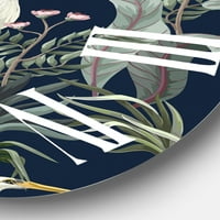 DesignArt 'chinoiserie s pticama i peonijima vii' tradicionalni zidni sat