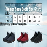 Zimske čizme za žene tople zimske čizme s podstavom od krzna vanjske zimske cipele protiv klizanja crne ženske čizme s patentnim