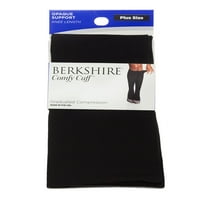 Udobne manšete a-list Plus neprozirne kompresijske čarape za hlače s graduacijom, crne, veličina a-list