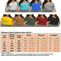 Topovi Plus Size za žene, ljetne majice kratkih rukava, prevelika majica, vrećasta majica, tunika za zabavu, bluza u plavoj boji