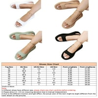 Ženske Ležerne cipele, udobne ravne sandale bez zatvaranja, vanjske lagane prozračne ljetne kaki japanke 9