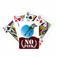 Zimski sportovi klizanje na ledu Plava akvarel poker skrivača igraće karte privatna igra