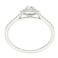 Imperial CT TDW okrugli dijamantni dvostruki halo zaručnički prsten u 10k bijelom zlatu