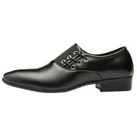 Muške kožne cipele poslovne cipele jednostavne ravne cipele za hodanje bez kopča,crne