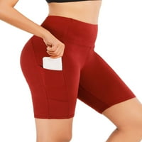Ženske joga kratke hlače u teretani za kontrolu trbuha ženski rastezljivi biciklistički dres s džepovima biciklističke kratke hlače