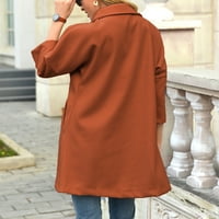 Ženske jakne s patentnim zatvaračem jakna s patentnim zatvaračem modni zimski široki jednobojni elegantni udobni kaput Vanjska odjeća