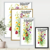 DesignArt 'Šareni buket divljih cvijeća u prirodi' Farmhouse uokvireni platno zidni umjetnički tisak