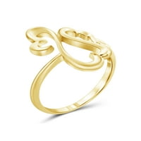 Jewelersclub 14K Zlatni prsten od srebrnog srca za žene