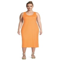 Ženska Rebrasta majica Plus Size & & Rebrasta haljina od tenka 2 pakiranja