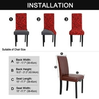 Jedinstvene ponude istezanje stolice za blagovaonicu sjedala crvena i crna