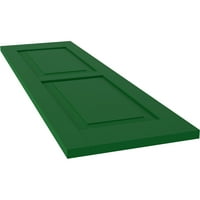 Ekena Millwork 18 W 45 h Americraft Dvije jednake uzdignute ploče Vanjske prave drvene rolete, Viridian Green