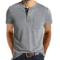 Muška bluza kratkih rukava s reljefnim mišićima jednobojna obična majica bluza gornji dio